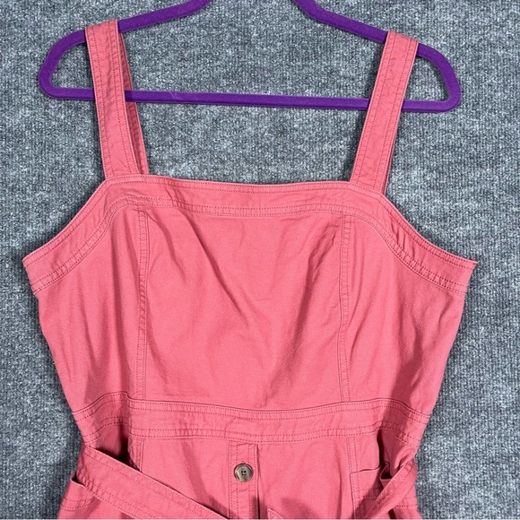 Gap Women’s 14 Pink Apron Dress Linen Cotton Teacher 90s Y2K - Picture 12 of 16